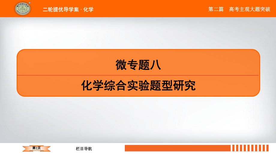 2020年3月高考化学南方凤凰台二轮复习资料第2篇微专题八化学综合实验题型研究课件.ppt_第2页