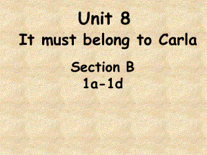 Unit-8-It-must-belong-to-Carla-Section-B-1a-1d课件-(新版)人教新目标版.ppt（纯ppt,不包含音视频素材）