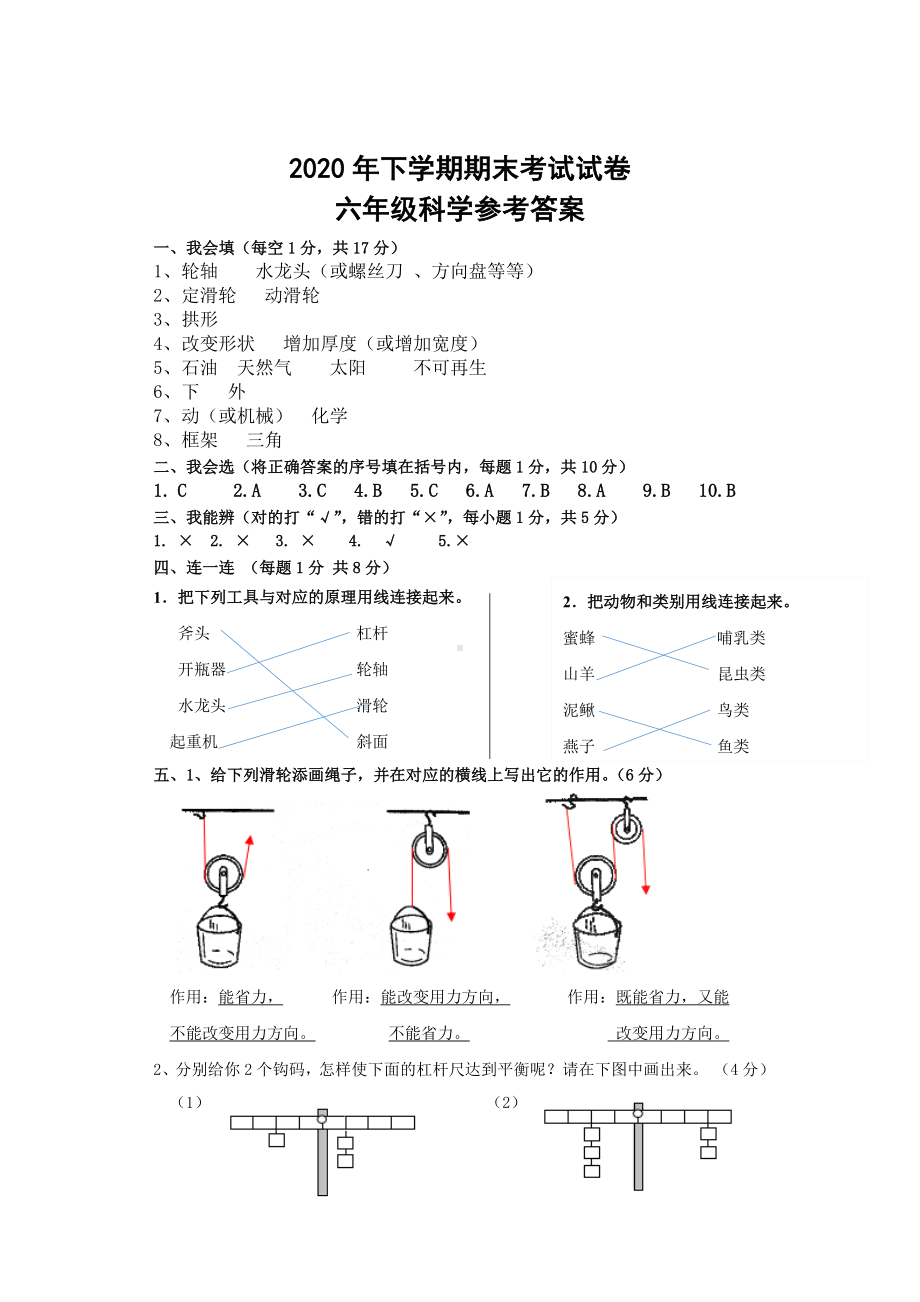 湖南省邵阳市武冈市2020-2021学年六年级上学期期末考试科学试题.docx_第3页