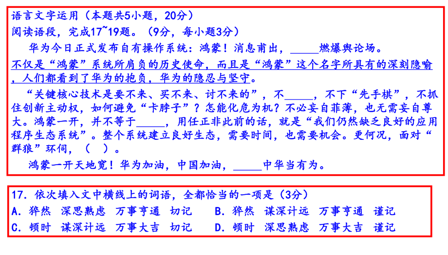 2020高考语文全国卷-语言文字运用考点、考向高分三十二练课件.pptx_第3页