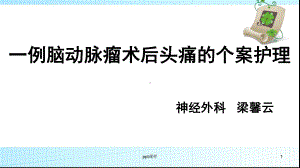 一例动脉瘤头痛的个案护理课件.ppt