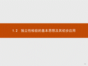 2020年最新优指导高中数学人教A版选修1-2课件：12独立性检验的基本思想及其初步应用.ppt