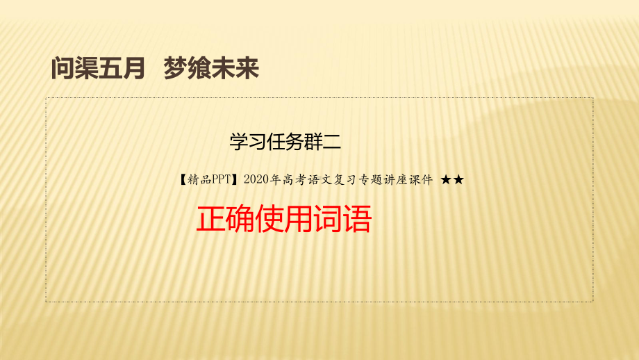 2020年高考语文复习专题讲座课件-★★学习任务群二·-正确使用词语.pptx_第1页