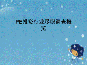 PE投资行业尽职调查概览课件.pptx