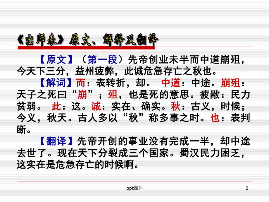 《出师表》原文、解释及翻译课件.ppt_第2页