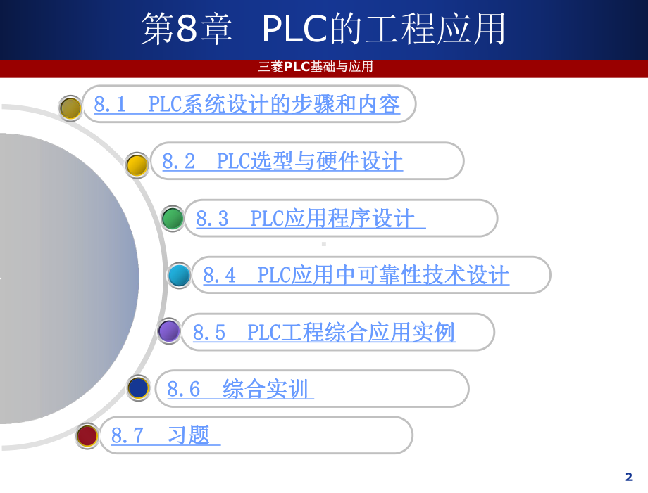 PLC基础及应用教程-三菱FX2N系列-教学课件-作者-秦春斌-FX2NPLC第8章.ppt_第2页