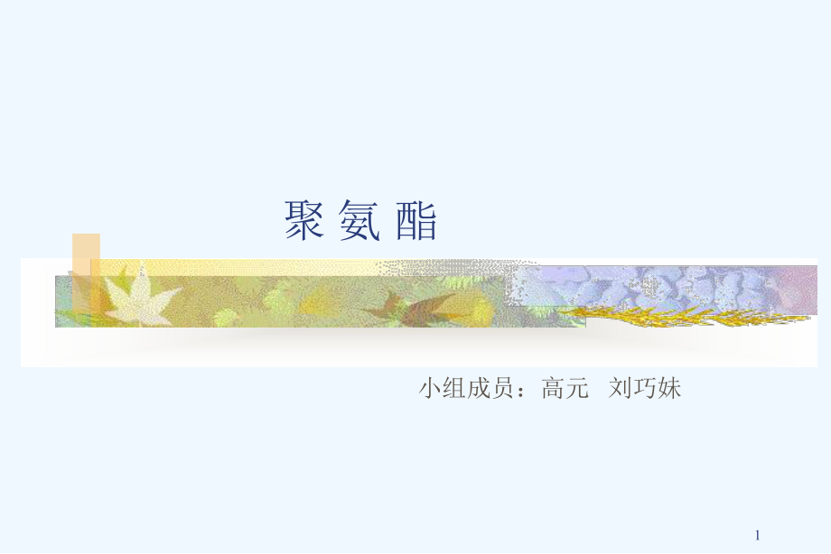 聚氨酯树脂应用和推广课件.ppt_第1页