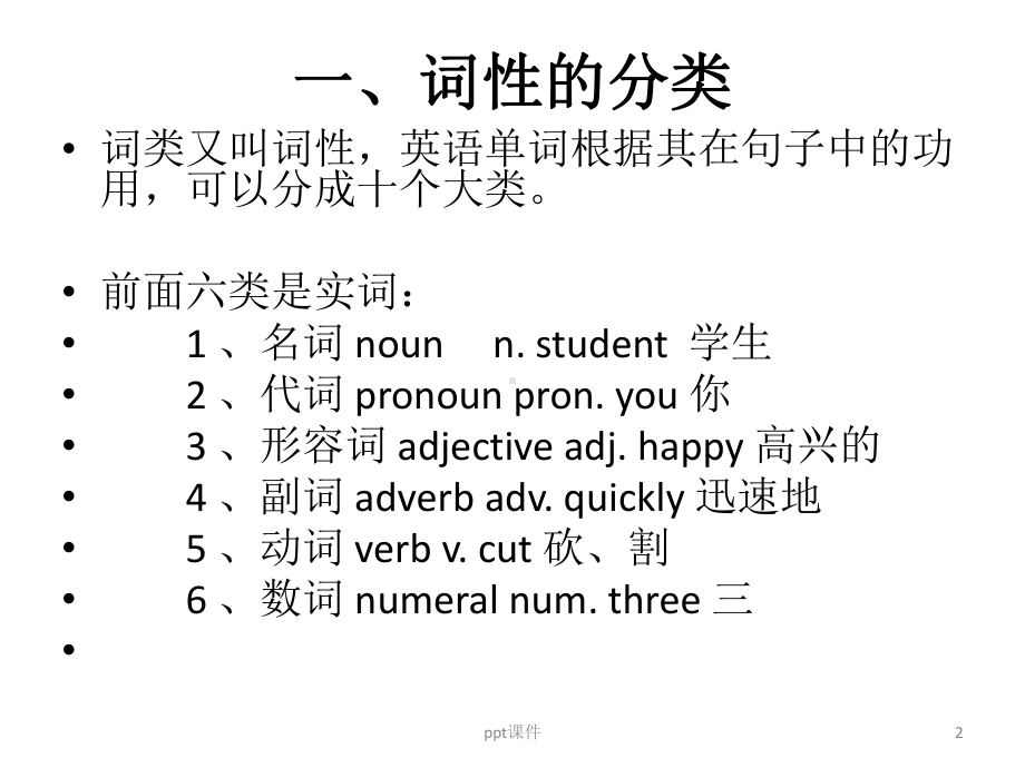 英语词性及句子成分课件.pptx（纯ppt,可能不含音视频素材文件）_第2页