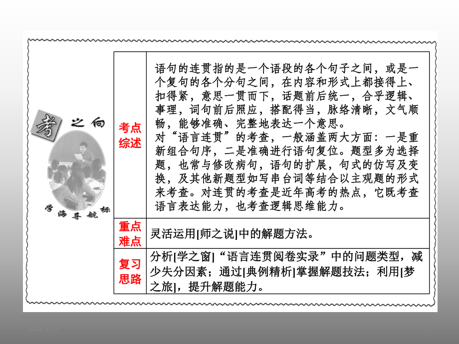 高考语文专题突破复习课件：语言表达连贯.ppt_第2页