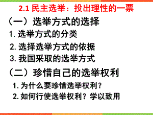 人教版高一政治必修2课件：22民主决策-作出最佳选择.ppt