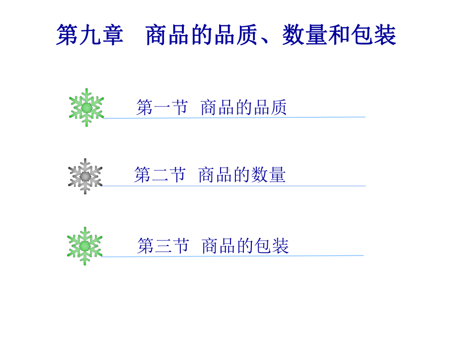 国际贸易理论与实务课件-第9章-商品的品质数量和包装.ppt_第1页