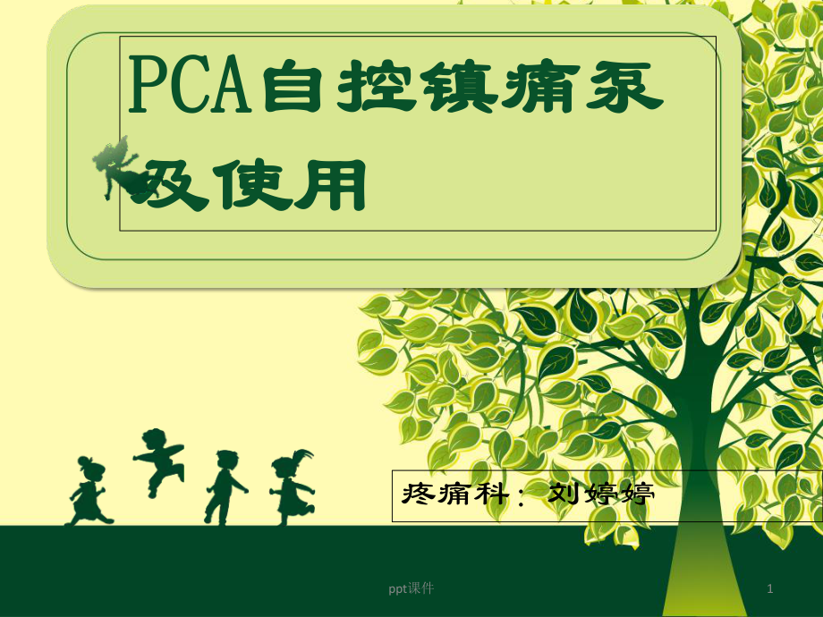 镇痛泵(PCA泵)及使用课件.ppt_第1页