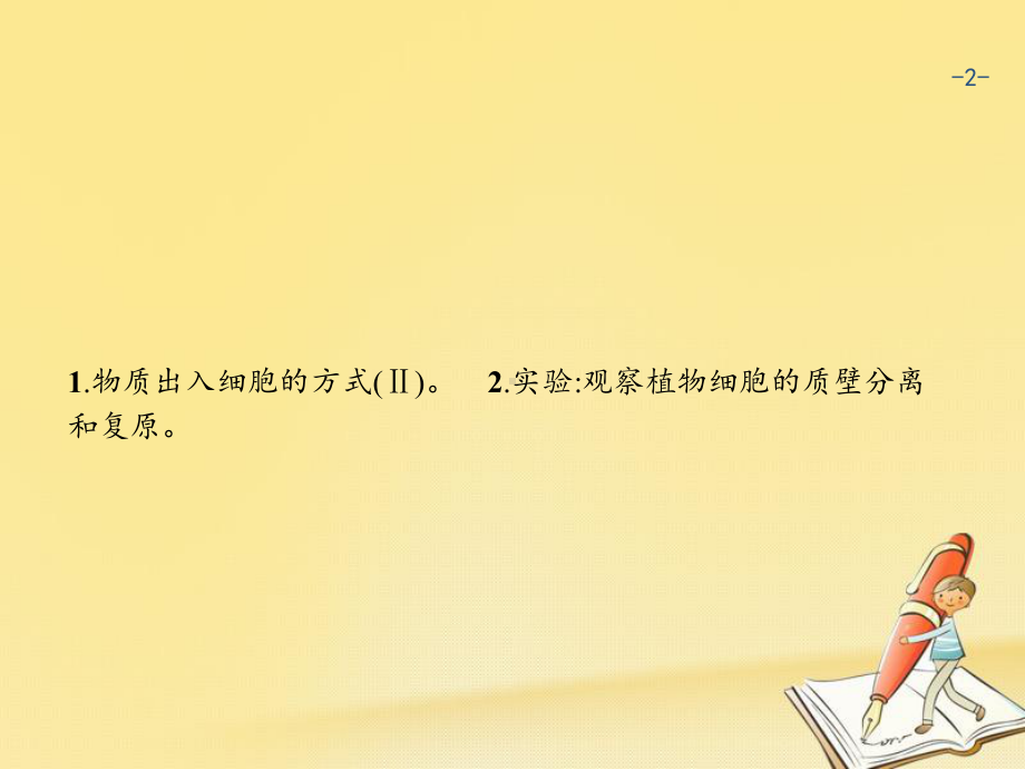 高考生物第一轮总复习课件：23-物质跨膜运输的实例-物质跨膜运输的方式.ppt_第2页