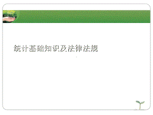 统计基础知识及法律法规课件.ppt