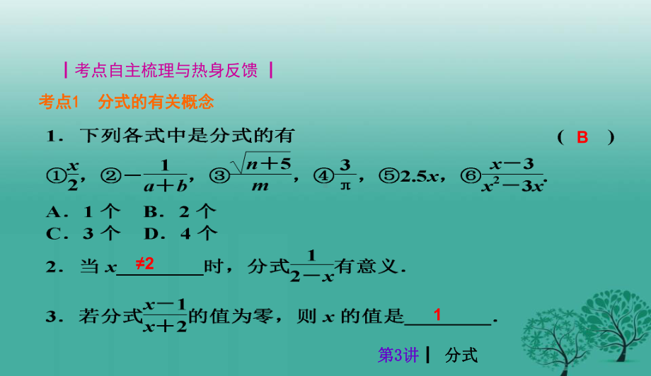 人教版初中中考数学总复习分式课件.ppt_第2页