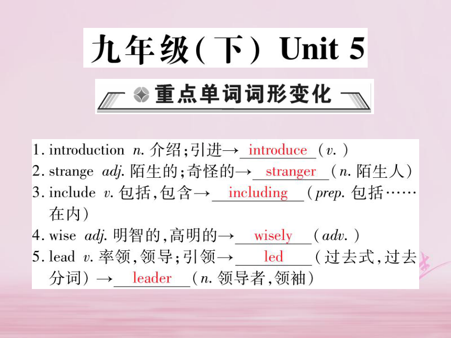 最新仁爱版中考英语总复习九下Unit5课本知识汇总课件仁爱版.ppt（纯ppt,不包含音视频素材）_第1页