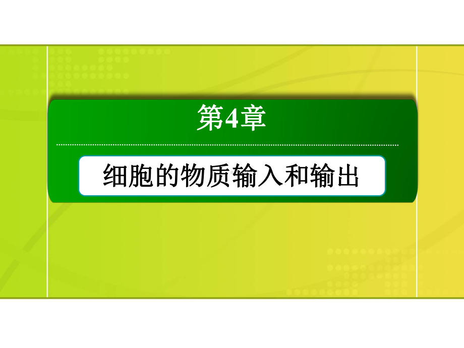 高考生物一轮课件：41物质跨膜运输的实例.ppt_第2页