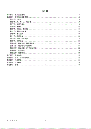 机械综合类安全隐患整改标准对照表参考模板范本.doc