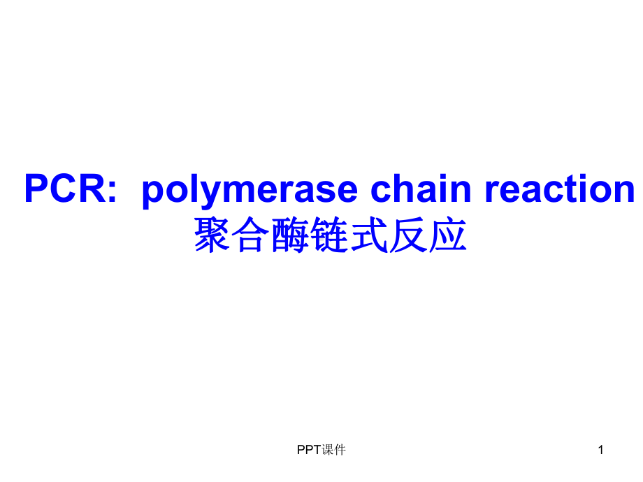 分子生物学课件PCR课件.ppt_第1页