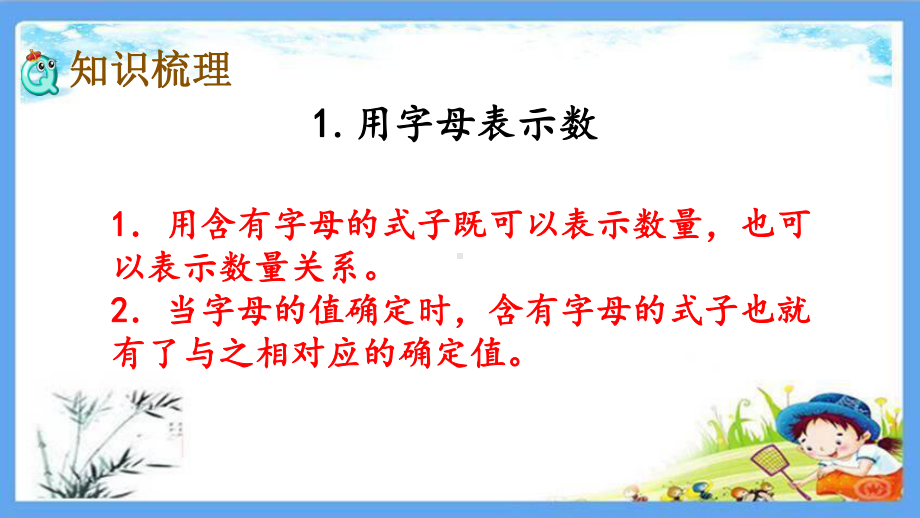 最新小学四年级数学下册《整理与评价复习2-用字母表示数、三位数乘两位数》优质冀教版课件.pptx_第3页