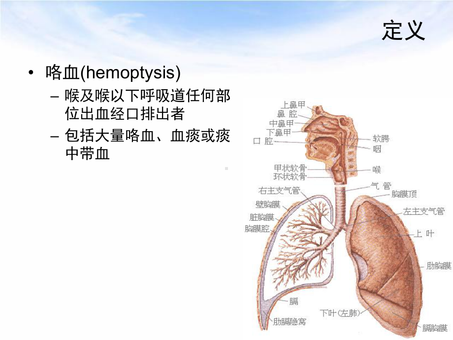 医科大学课件：诊断学基础咯血.ppt_第2页