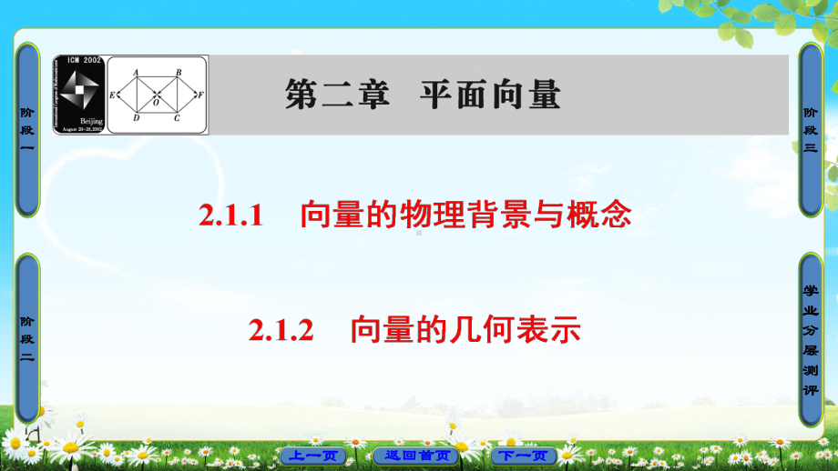 人教A版高中数学必修4《二章-平面向量-212-向量的几何表示》优质课课件-26.ppt_第1页