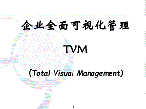 企业全面可视化管理培训讲义课件.ppt