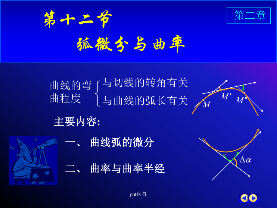 高数弧微分与曲率课件.ppt_第1页