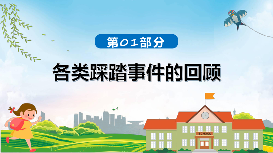 防踩踏安全教育主题班会清新卡通风防踩踏安全教育主题班会教学课件.pptx_第3页