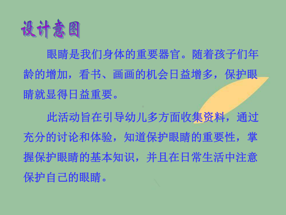 私立幼儿园健康活动：保护眼睛视频课件.ppt_第2页