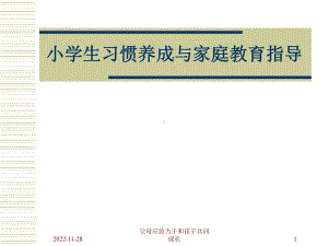 小学生习惯养成与家庭教育指导课件-002.ppt