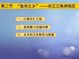 八年级地理下册第七章第二节“鱼米之乡”长江三角洲地区新人教版课件.ppt