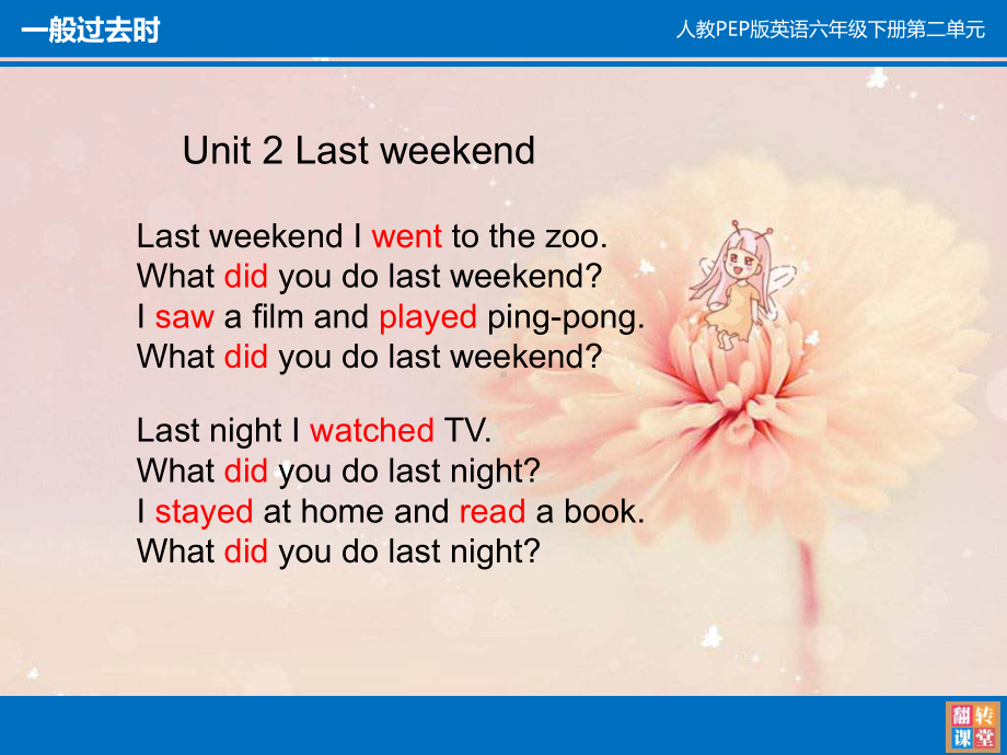 新人教(PEP)版六年级英语下册《Unit-2-Last-weekend》公开课课件-16.ppt（纯ppt,不包含音视频素材）_第3页