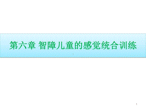 智力障碍儿童的感觉统合训练(课堂)课件.ppt