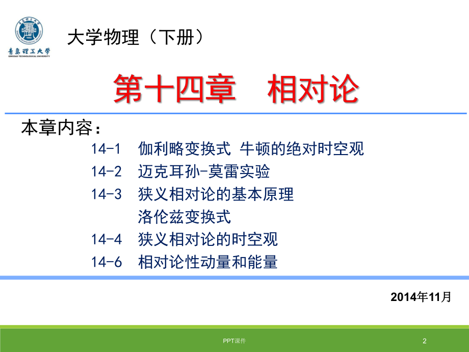 大学物理相对论复习提纲课件.ppt_第2页