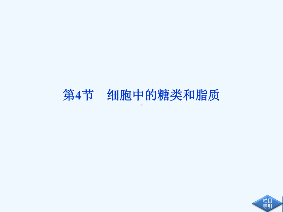 人民教育版高中生物必修1同步教学课件第二章第4节细胞中的糖类和脂质(阅读).ppt_第1页