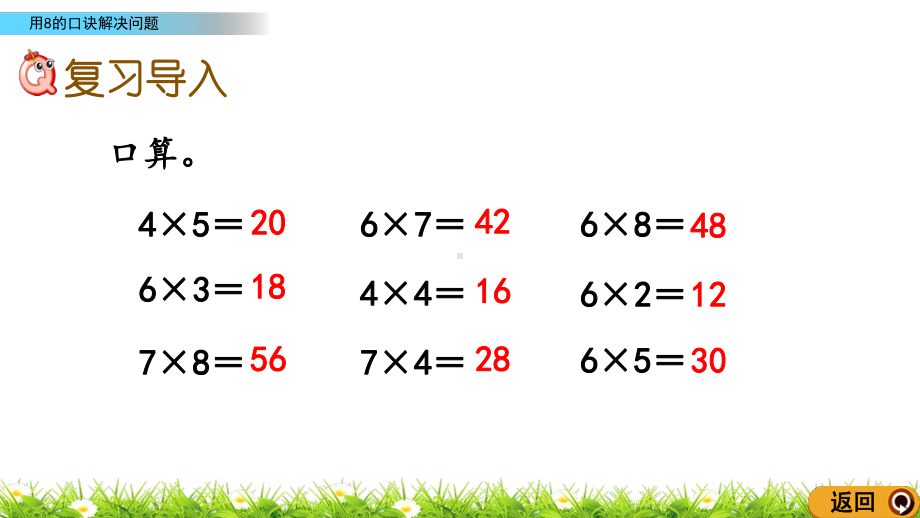 人教版二上《用8的口诀解决问题》优秀课件.ppt_第2页