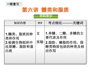 糖类和脂质(一轮复习)课件.ppt