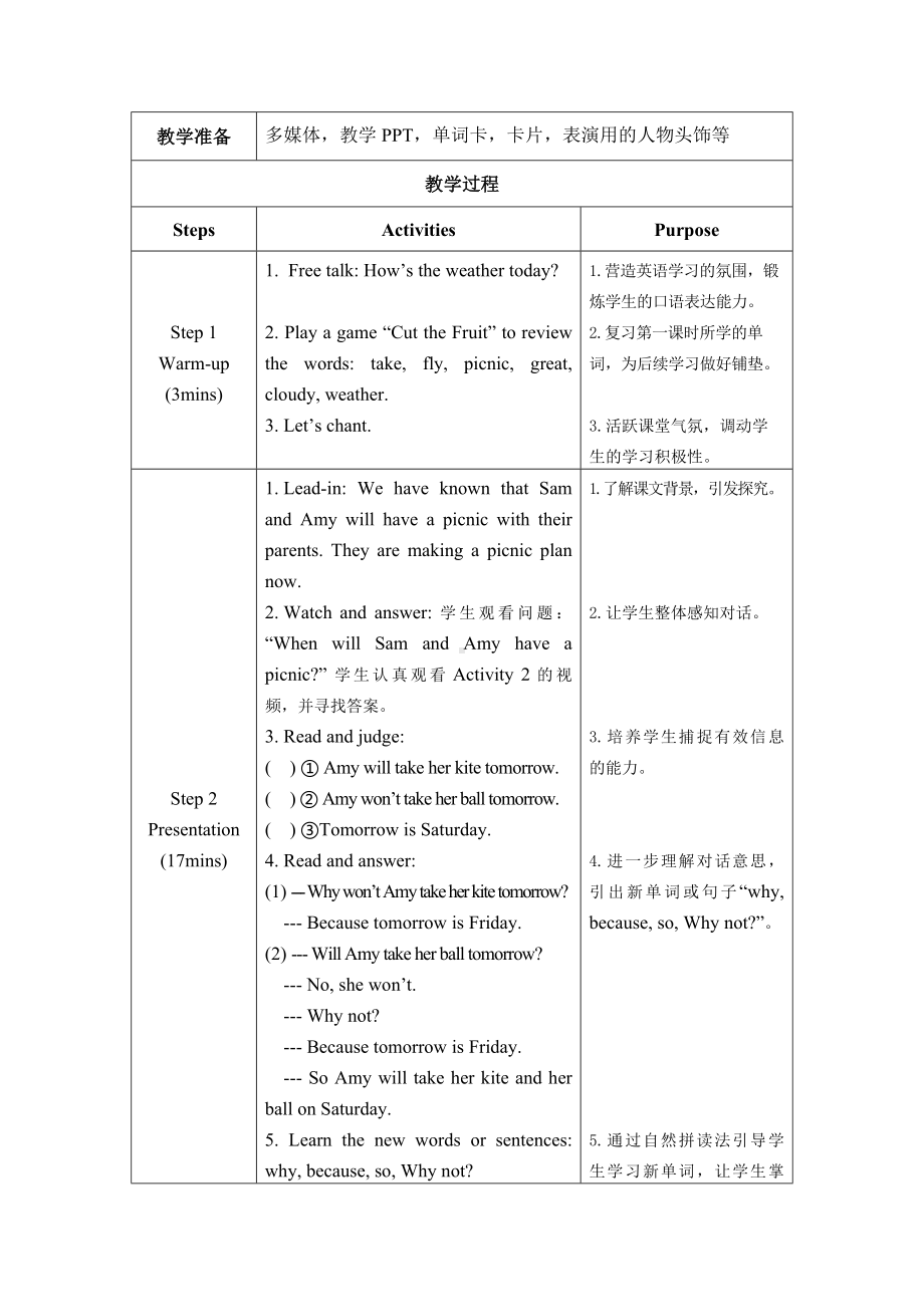 四年级英语下册教案-Module 4 Unit 1 Will you take your kite（1）-外研版（三起）.docx_第2页