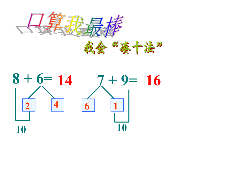 一年级数学下册课件-6.2 二位数加一位数的进位加法（1）-人教版(共17张PPT).ppt_第3页