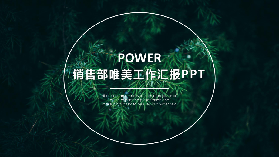 绿色销售部工作总结汇报计划高端创意模板课件.pptx_第1页