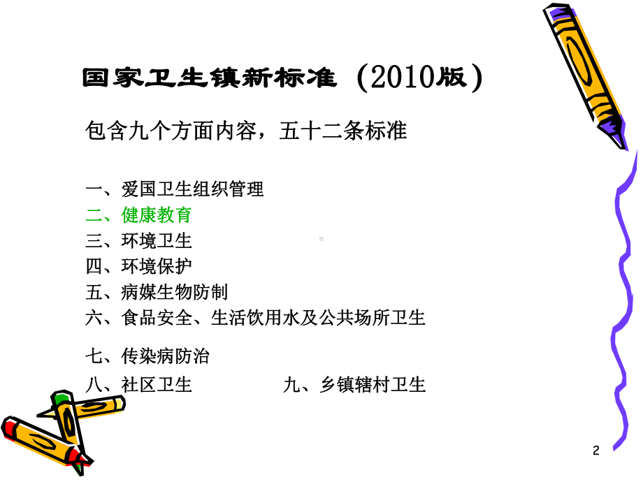 创建国家卫生镇健康教育指标讲解课件.ppt_第2页