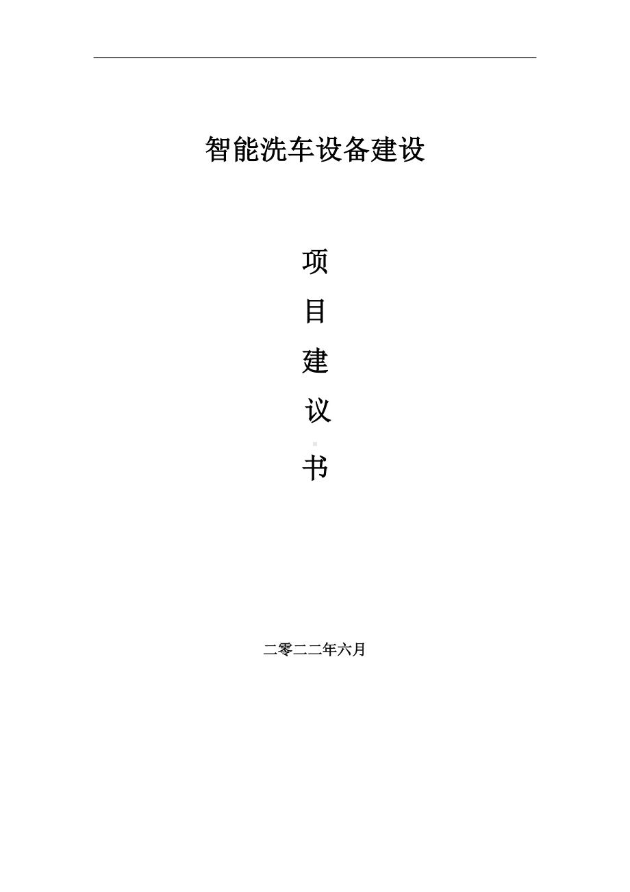 智能洗车设备项目建议书（写作模板）.doc_第1页