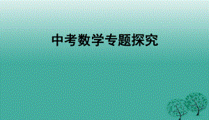 人教版初中中考数学九年级数学专题复习课件人教版课件.ppt