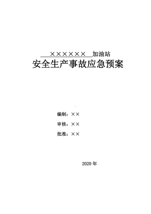 加油站企业安全生产事故应急预案汇编范本参考模板范本.doc