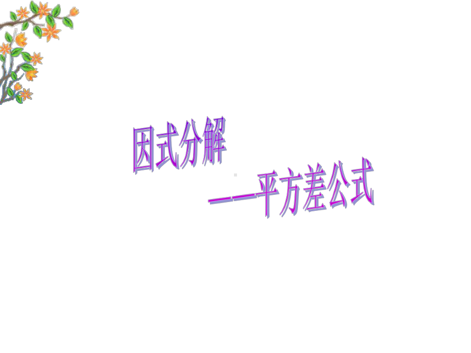 用平方差公式分解因式课件.ppt_第1页