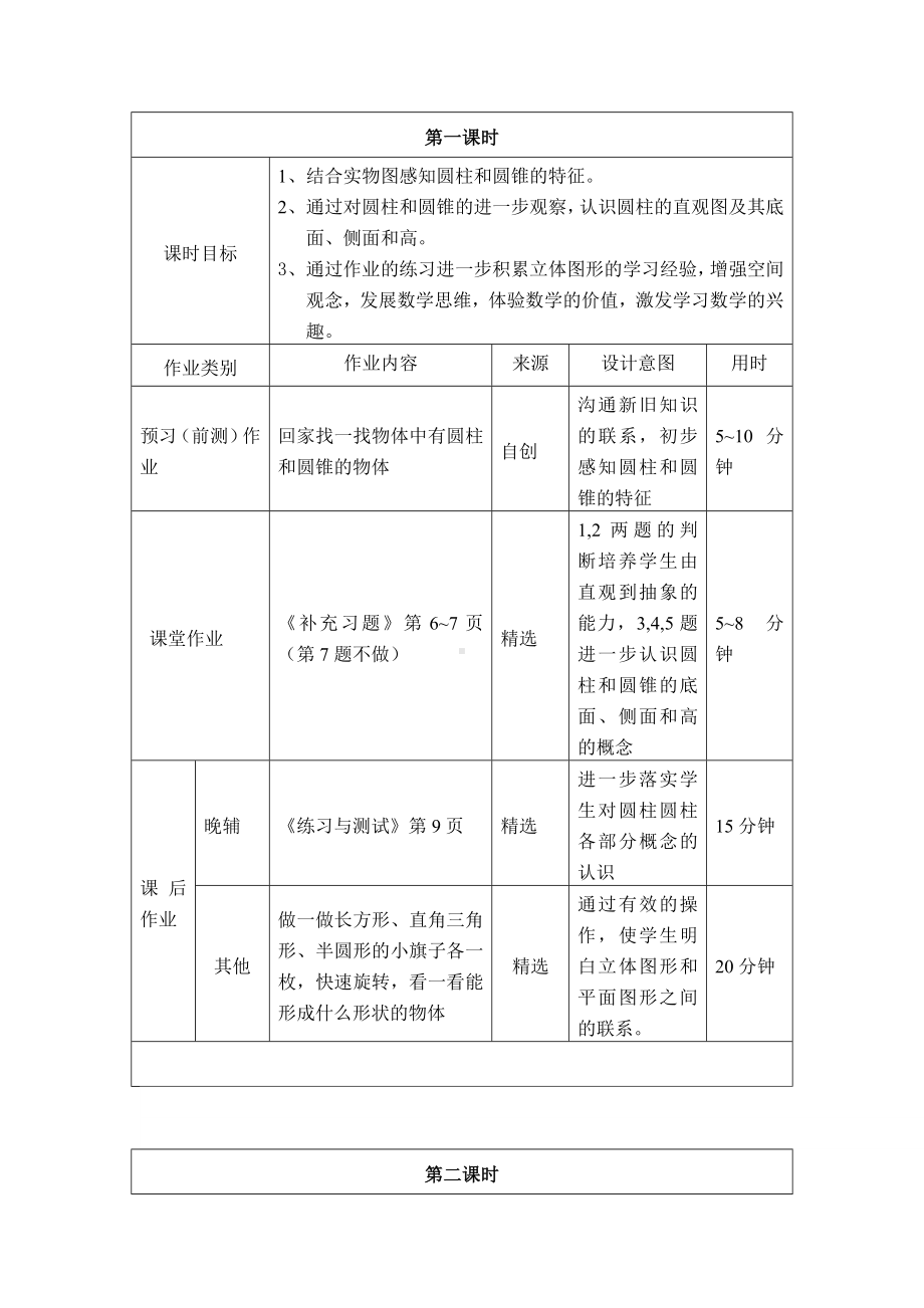 扬州某学校苏教版小学六年级下册数学第二单元作业整体设计.doc_第2页