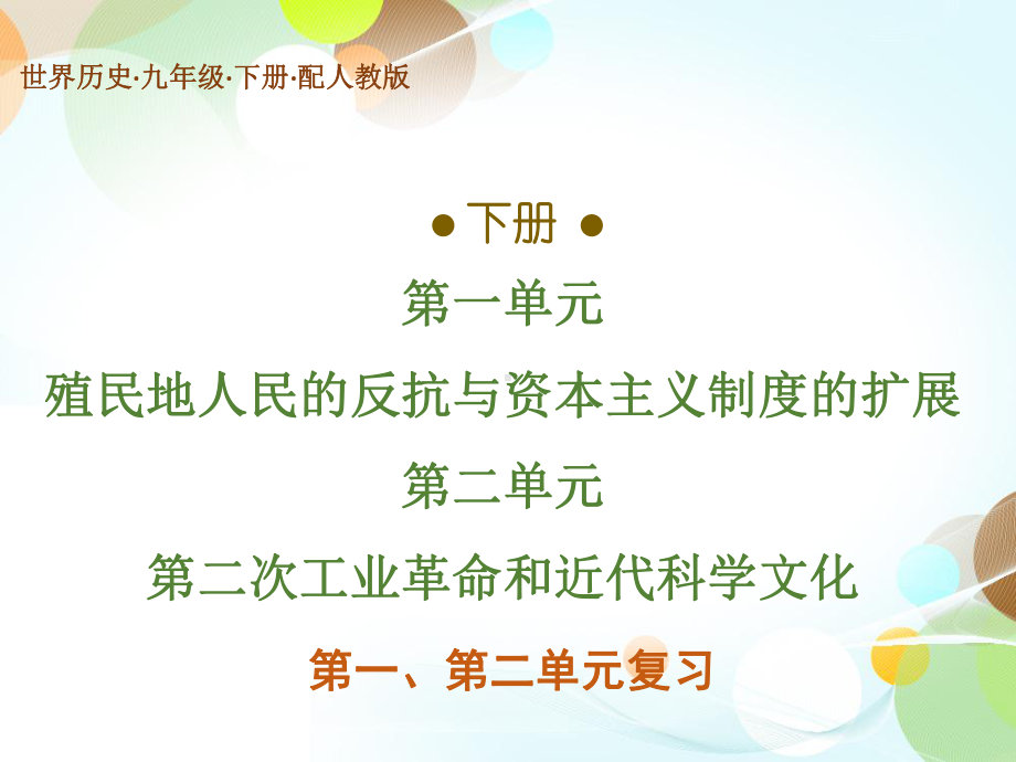 部编人教九年级历史下册课件第一、第二单元复习.ppt_第1页