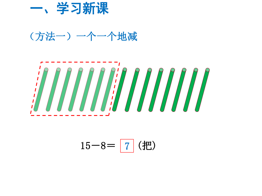 一年级数学下册课件-第2课时 十几减8、7-苏教版(共12张PPT).ppt_第3页