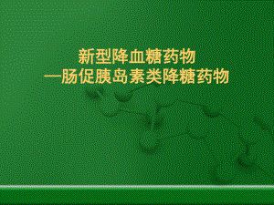 新型降糖药1课件.ppt